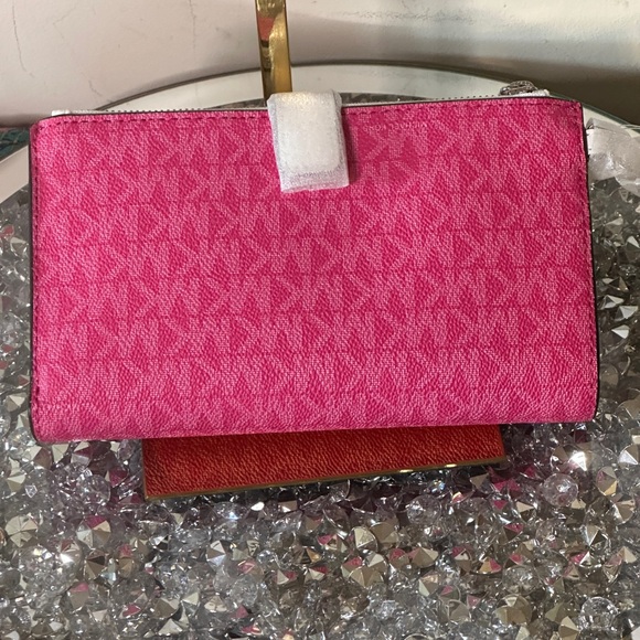 NWT - Michael Kors Jet Set Travel Large Double Zip Wristletretail $198.00 - Picture 2 of 5